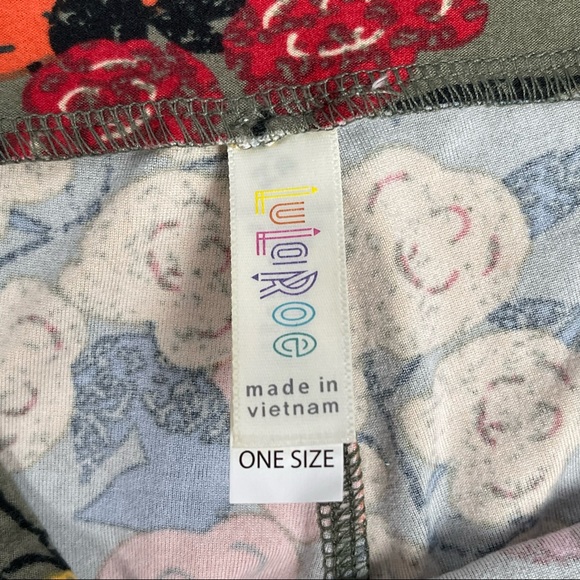 LuLaRoe women's stretch floral multicolor leggins - Picture 3 of 6